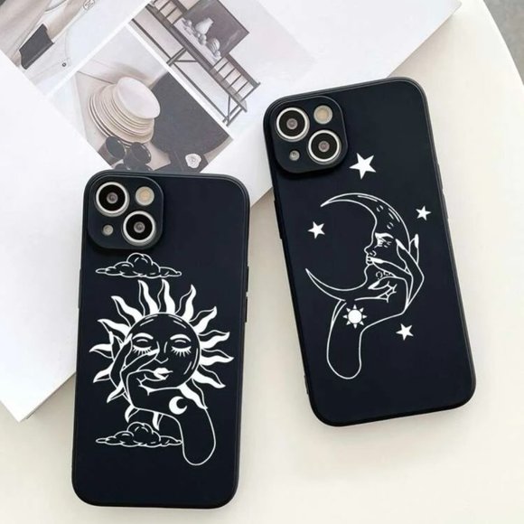 Black Sun and Moon Iphone Cases - Iphone 12 Pro/13 Pro Max - Picture 2 of 4